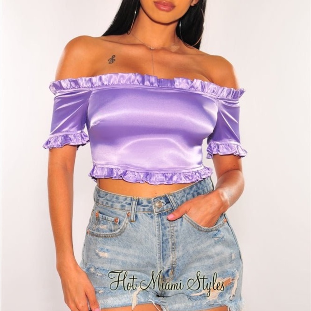 NWT Lilac crop top